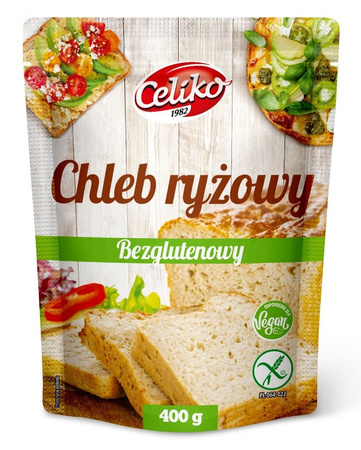 MIESZANKA DO WYPIEKU CHLEBA RYŻOWEGO BEZGLUTENOWA 400 g - CELIKO