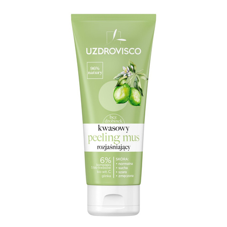 PEELING - MUS DO TWARZY KWASOWY ROZJAŚNIAJĄCY 60 ml - UZDROVISCO