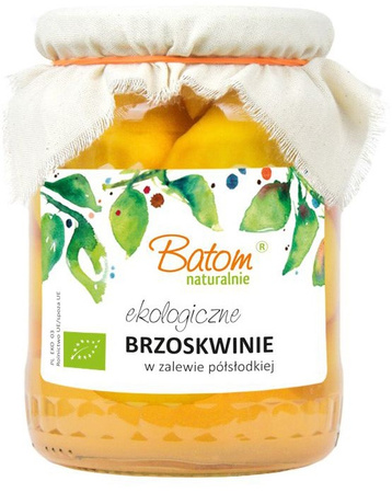 BRZOSKWINIA W ZALEWIE BIO 670 g - BATOM