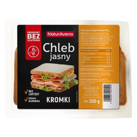 CHLEB JASNY BEZGLUTENOWY 200 g - NATURAVENA