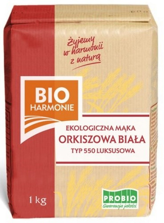 MĄKA ORKISZOWA LUKSUSOWA TYP 550 BIO 1 kg - PROBIO (BIOHARMONIE)