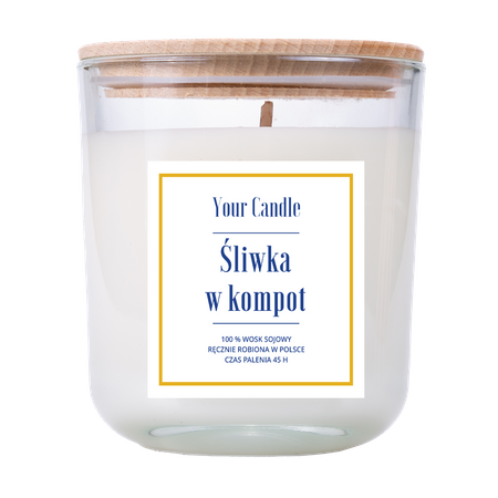 ŚWIECA SOJOWA ŚLIWKA W KOMPOT 210 ml - YOUR CANDLE (PRODUKT SEZONOWY)