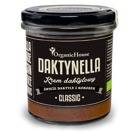 KREM KOKOSOWO - DAKTYLOWY CLASSIC BEZGLUTENOWY BIO 280 g - ORGANIC HOUSE (DAKTYNELLA)