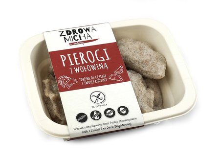 PIEROGI Z WOŁOWINĄ BEZGLUTENOWE 200 g - ZDROWA MICHA (NA ZAMÓWIENIE)