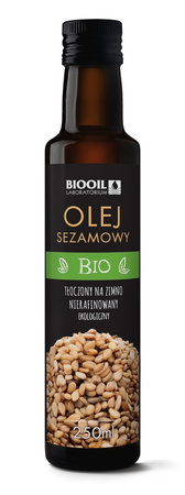 OLEJ SEZAMOWY TŁOCZONY NA ZIMNO BIO 250 ml - BIOOIL