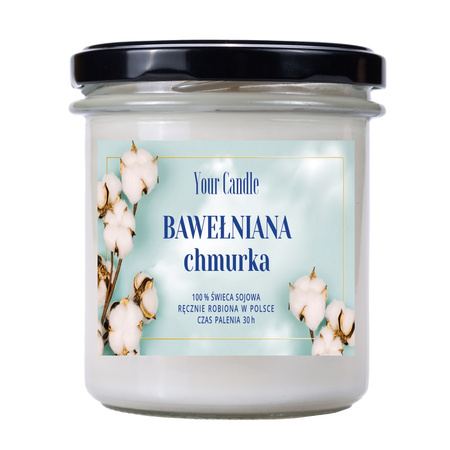 ŚWIECA SOJOWA BAWEŁNIANA CHMURKA 150 ml - YOUR CANDLE