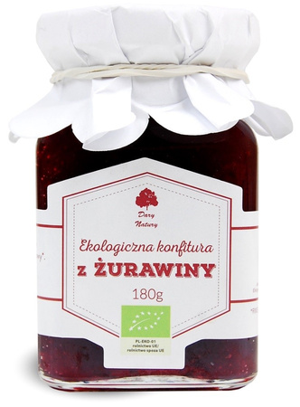 KONFITURA Z ŻURAWINY BIO 180 g - DARY NATURY