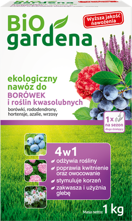 NAWÓZ DO BORÓWEK I ROŚLIN KWASOLUBNYCH ECO 1 kg - BIO GARDENA