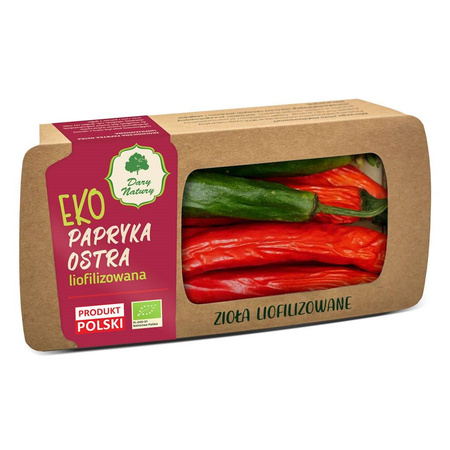 PAPRYKA OSTRA LIOFILIZOWANA BEZGLUTENOWA BIO 20 g - DARY NATURY