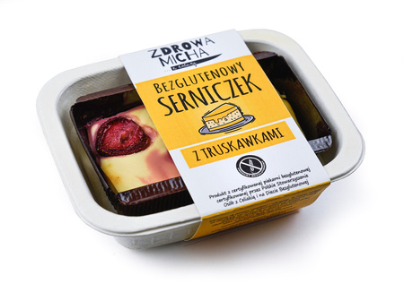 SERNICZEK Z TRUSKAWKAMI BEZGLUTENOWY 210 g - ZDROWA MICHA (NA ZAMÓWIENIE)