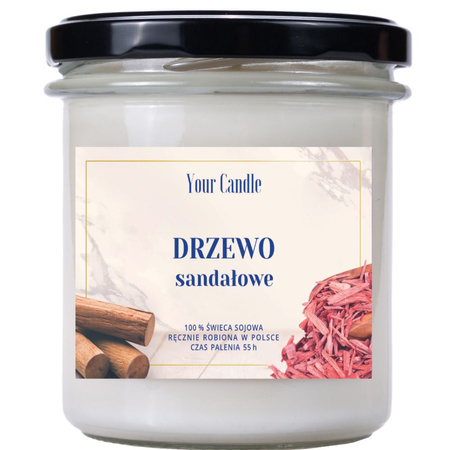 ŚWIECA SOJOWA DRZEWO SANDAŁOWE 300 ml - YOUR CANDLE