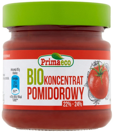 KONCENTRAT POMIDOROWY 22 % - 24 % BIO 185 g - PRIMAVIKA (PRIMAECO)