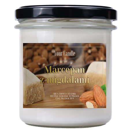 ŚWIECA SOJOWA MARCEPAN Z MIGDAŁAMI 300 ml - YOUR CANDLE (PRODUKT SEZONOWY)