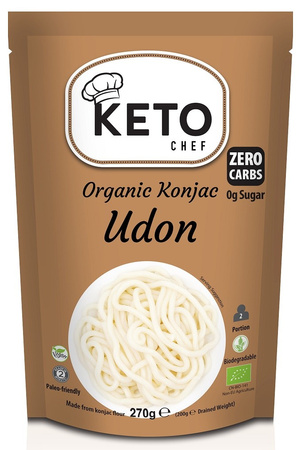 MAKARON KETO (KONJAC TYPU NOODLE UDON) BEZGLUTENOWY BIO 270 g - KETO CHEF (BETTER THAN FOODS)