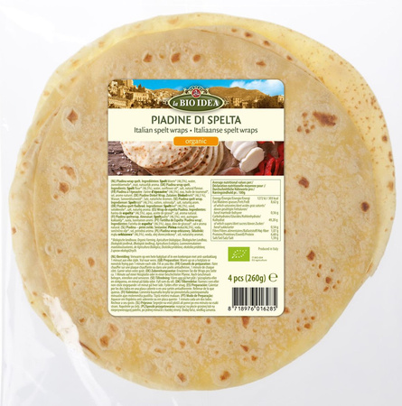 TORTILLA ORKISZOWA PIADINA BIO 260 g - LA BIO IDEA