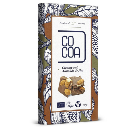 CZEKOLADA CREAMY Z MIGDAŁAMI I SOLĄ BIO 50 g - COCOA