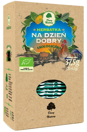 HERBATKA NA DZIEŃ DOBRY BIO (25 x 1,5 g) 37,5 g - DARY NATURY