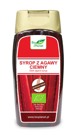 SYROP Z AGAWY CIEMNY BEZGLUTENOWY BIO 350 g (250 ml) - BIO PLANET