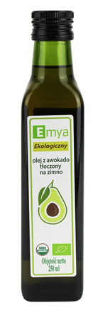 OLEJ Z AWOKADO TŁOCZONY NA ZIMNO BIO 250 ml - EMYA