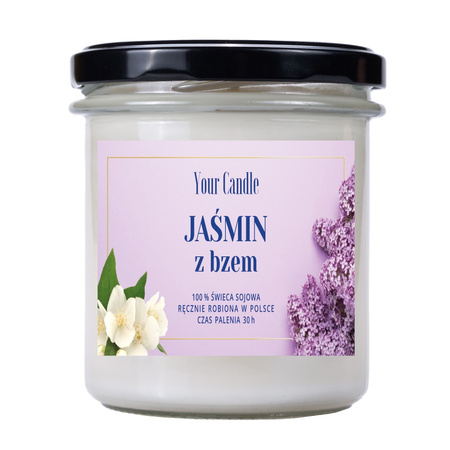 ŚWIECA SOJOWA JAŚMIN Z BZEM 150 ml - YOUR CANDLE