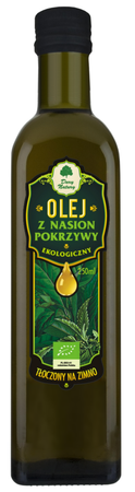 OLEJ Z NASION POKRZYWY TŁOCZONY NA ZIMNO BIO 250 ml - DARY NATURY