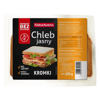 CHLEB JASNY BEZGLUTENOWY 200 g - NATURAVENA