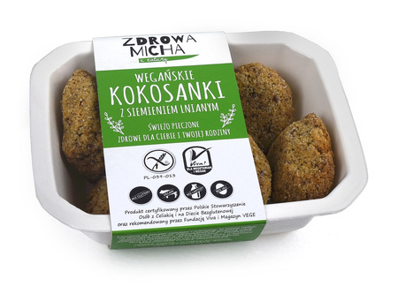 KOKOSANKI Z SIEMIENIEM LNIANYM BEZGLUTENOWE 160 g - ZDROWA MICHA (NA ZAMÓWIENIE)