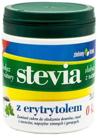 STEVIA Z ERYTRYTOLEM 140 g - ZIELONY LISTEK