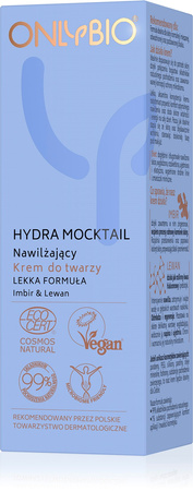 KREM DO TWARZY NAWILŻAJĄCY IMBIR I LEWAN ECO 50 ml - ONLY BIO (HYDRA MOCKTAIL)