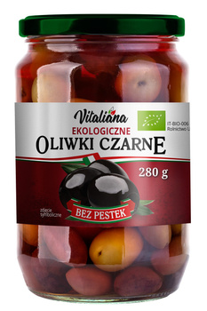 OLIWKI CZARNE BEZ PESTEK W ZALEWIE BIO 280 g - VITALIANA