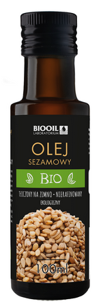 OLEJ SEZAMOWY TŁOCZONY NA ZIMNO BIO 100 ml - BIOOIL