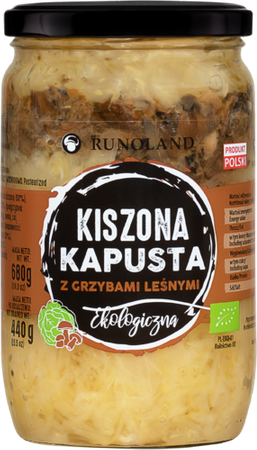 KAPUSTA KISZONA Z GRZYBAMI LEŚNYMI BIO 680 g (410 g)  - RUNOLAND