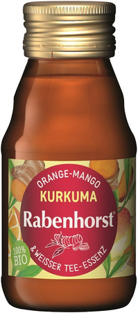 SHOT OWOCOWY POMARAŃCZA - MANGO Z KURKUMĄ BIO 60 ml - RABENHORST