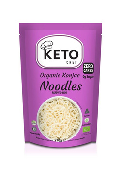 MAKARON KETO (KONJAC TYPU NOODLE GOTOWY NA WOKA) BEZGLUTENOWY BIO 270 g - KETO CHEF (BETTER THAN FOODS)