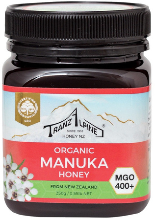 MIÓD MANUKA MGO 400+ BIO 250 g - TRANZALPINE