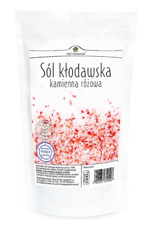 SÓL KŁODAWSKA KAMIENNA RÓŻOWA BEZGLUTENOWA 1 kg – PIĘĆ PRZEMIAN