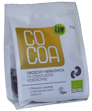 ORZECHY NERKOWCA W CZEKOLADZIE KOKOSOWEJ BIO 70 g - COCOA