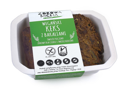 KEKS Z BAKALIAMI BEZGLUTENOWY 200 g - ZDROWA MICHA (NA ZAMÓWIENIE)