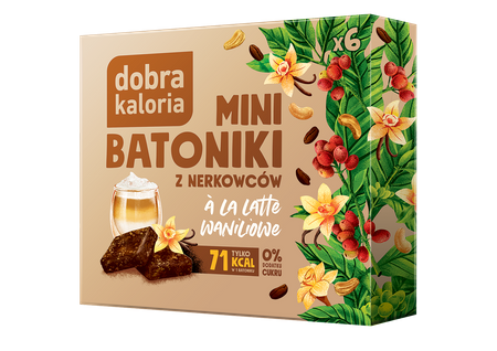 BATONIKI MINI Z NERKOWCÓW A'LA LATTE WANILIOWE (6 x 17 g) 102 g - DOBRA KALORIA