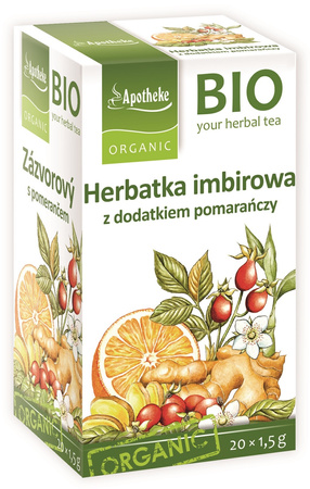 HERBATKA IMBIR - POMARAŃCZA BIO (20 x 1,5 g) 30 g - APOTHEKE