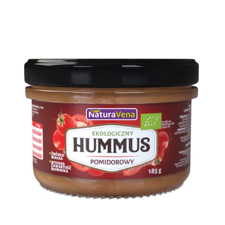 HUMMUS Z SUSZONYMI POMIDORAMI BIO 185 g - NATURAVENA