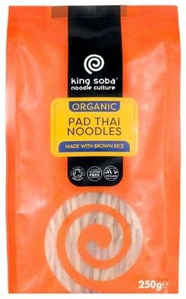 MAKARON (RYŻOWY RAZOWY TYPU NOODLE) PAD THAI BEZGLUTENOWY BIO 250 g - KING SOBA