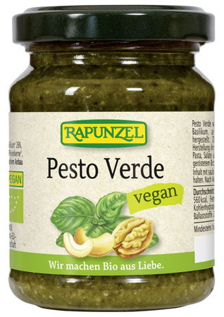 PESTO VERDE (Z BAZYLIĄ, ORZECHAMI WŁOSKIMI I NERKOWCA) BIO 120 g - RAPUNZEL