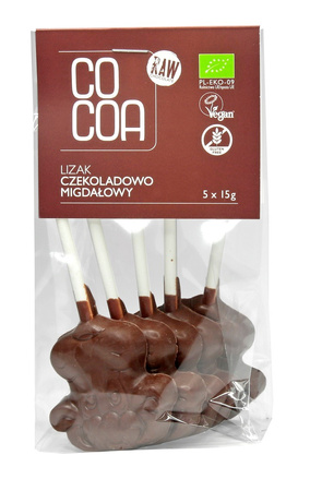 LIZAKI CZEKOLADOWO - MIGDAŁOWE BEZGLUTENOWE BIO (5 x 15 g) 75 g - COCOA