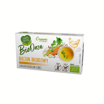 BULION - KOSTKI DROBIOWE BEZ DODATKU CUKRÓW BEZGLUTENOWE BIO (6 x 11 g) 66 g - BIOOAZA