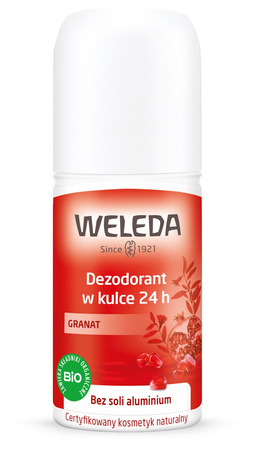 DEZODORANT W KULCE 24 h Z GRANATEM ECO 50 ml - WELEDA