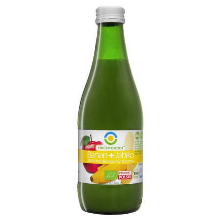 SOK JABŁKOWO - BANANOWY NFC BEZGLUTENOWY BIO 300 ml - BIO FOOD