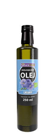 OLEJ LNIANY TŁOCZONY NA ZIMNO BIO 250 ml - NATURAVENA