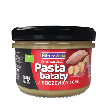 PASTA Z SOCZEWICY Z BATATAMI I CHILI BIO 185 g - NATURAVENA