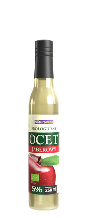 OCET JABŁKOWY 5 % NIEFILTROWANY  BIO 250 ml - NATURAVENA